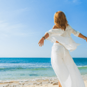 A woman at Zanzibar beach