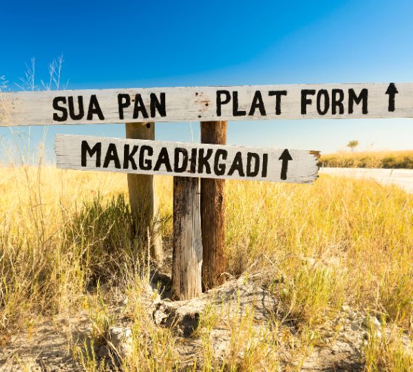 Makgadikgadi Pan Sign